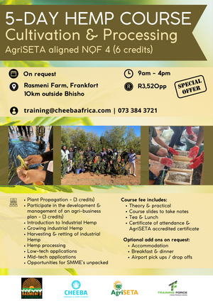 5-day Hemp Course - Cultivation & Processing - Eastern Cape